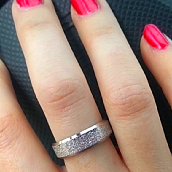 Silver Stainless Steel Band Ring - Picture 4 of 4